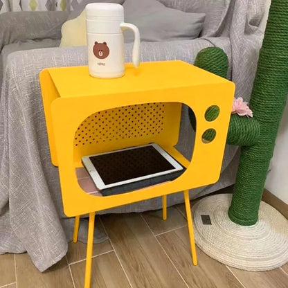 Metal T.V Side table (Yellow)