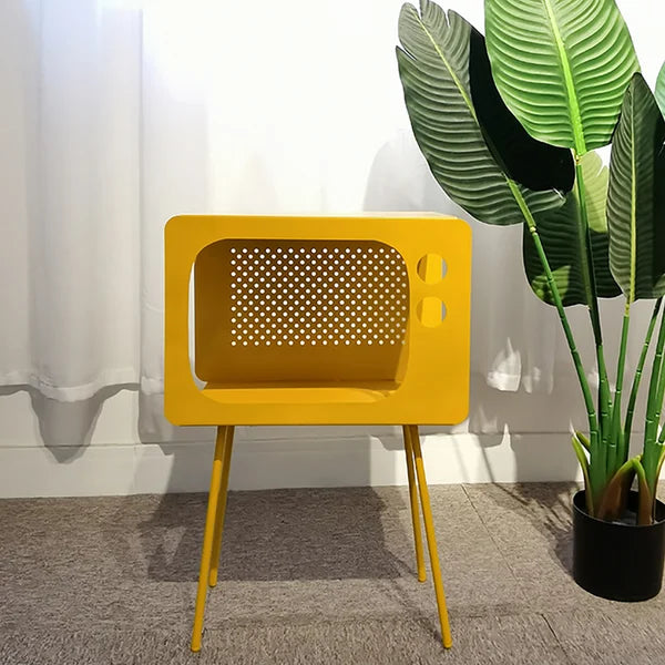 Metal T.V Side table (Yellow)