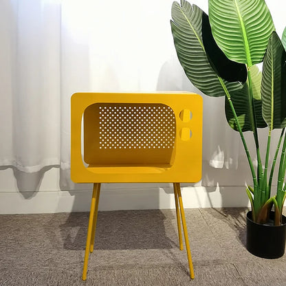 Metal T.V Side table (Yellow)