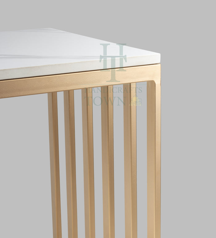 Metallic Cube Side table (Gold)