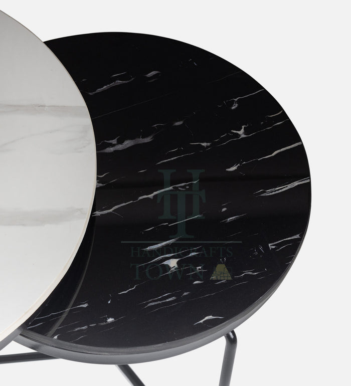 Minimalist Nesting Tables With Marble Top
