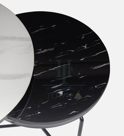 Minimalist Nesting Tables With Marble Top
