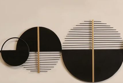 Modern Metal Black Wall Art
