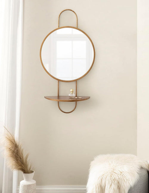 Moderne Gold Arch Wall Mirror