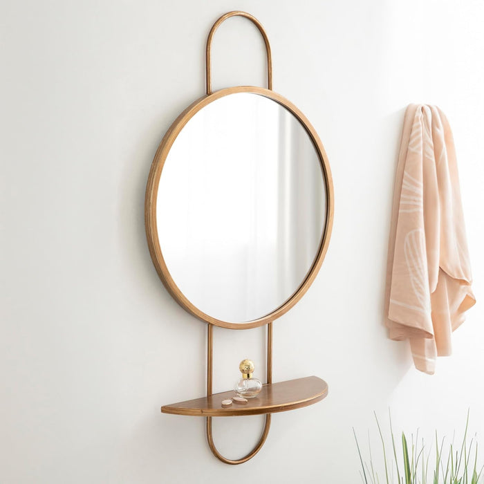 Moderne Gold Arch Wall Mirror