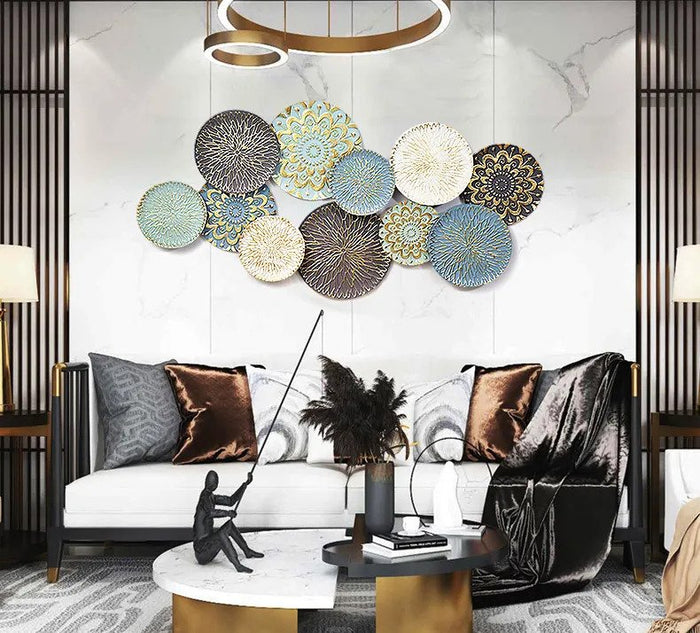 Multicolor wall plates Metal Wall Art