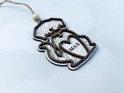 Personalized dog ornament, furry friend custom ornament