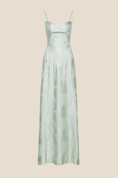 Dreamy Purple Straps Long Dress
