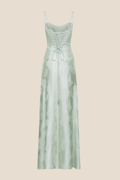 Dreamy Purple Straps Long Dress