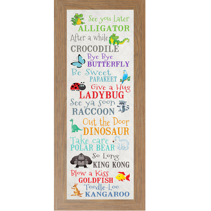 See You Later, Alligator – Playful Framed Wall Art for Kids & Nurseries - SS7020 - Summer Snow Art