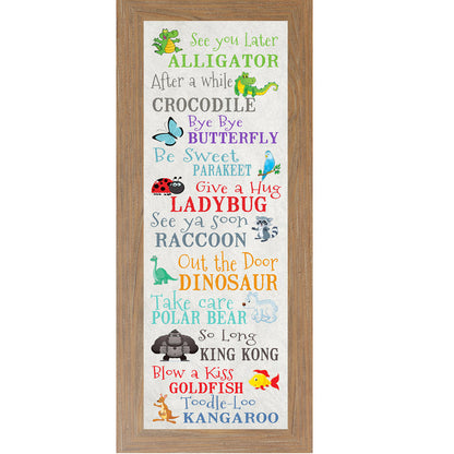 See You Later, Alligator – Playful Framed Wall Art for Kids & Nurseries - SS7020 - Summer Snow Art