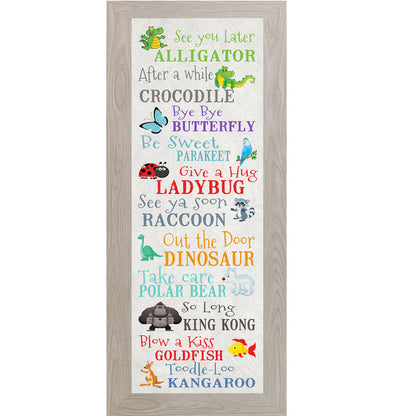 See You Later, Alligator – Playful Framed Wall Art for Kids & Nurseries - SS7020 - Summer Snow Art