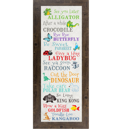 See You Later, Alligator – Playful Framed Wall Art for Kids & Nurseries - SS7020 - Summer Snow Art