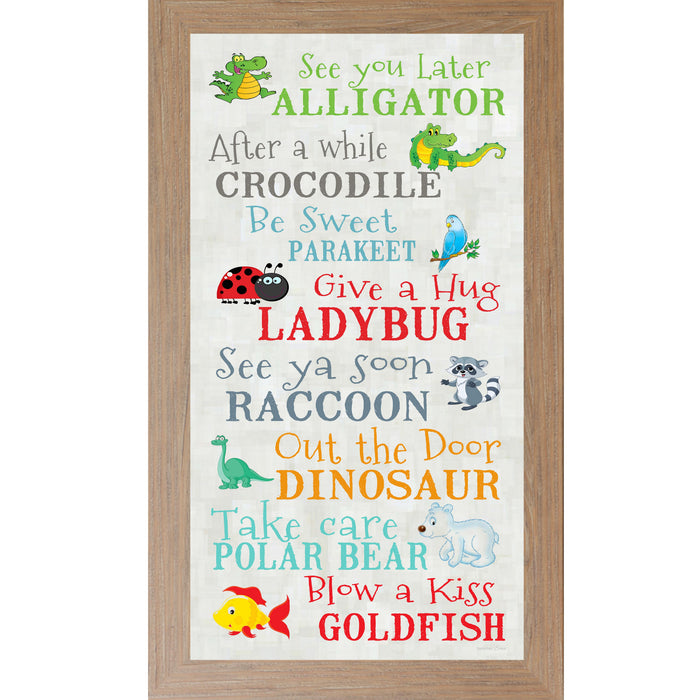 See You Later, Alligator – Playful Framed Wall Art for Kids & Nurseries - SS7020 - Summer Snow Art