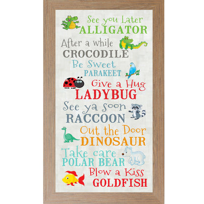See You Later, Alligator – Playful Framed Wall Art for Kids & Nurseries - SS7020 - Summer Snow Art
