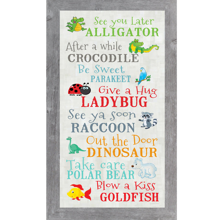 See You Later, Alligator – Playful Framed Wall Art for Kids & Nurseries - SS7020 - Summer Snow Art