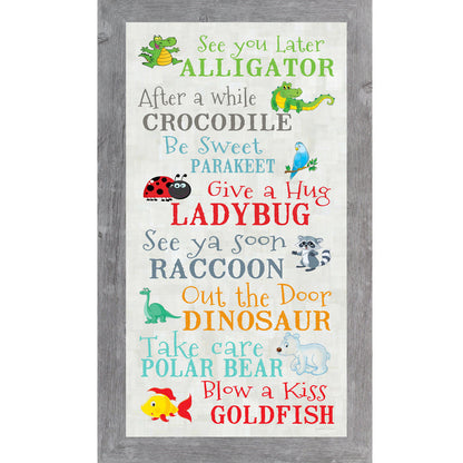 See You Later, Alligator – Playful Framed Wall Art for Kids & Nurseries - SS7020 - Summer Snow Art