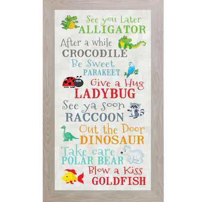 See You Later, Alligator – Playful Framed Wall Art for Kids & Nurseries - SS7020 - Summer Snow Art
