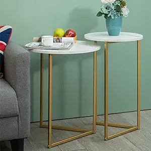 Sophisticated Triangles End Table Set Of 2