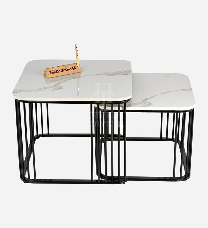 Square Frame Nesting Tables Black