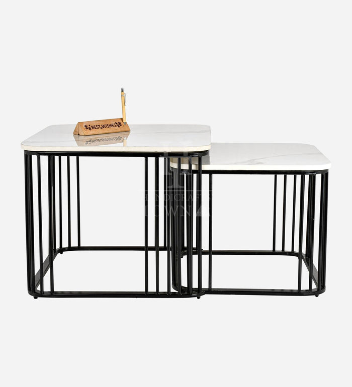 Square Frame Nesting Tables Black