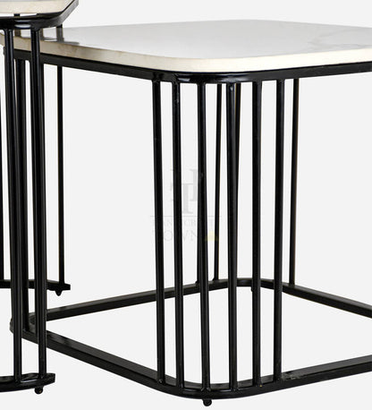 Square Frame Nesting Tables Black
