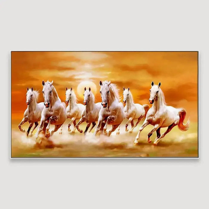 Sunset 7 Horse Wall Painting