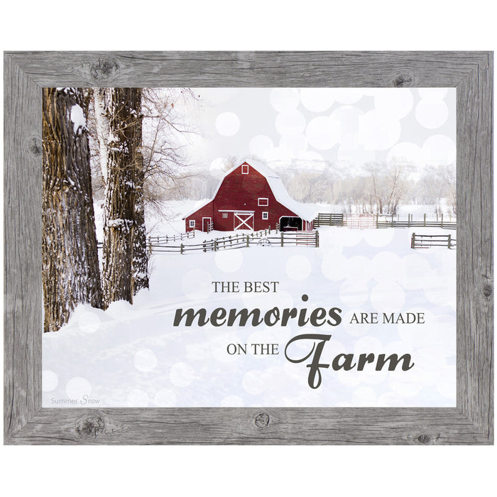 10x8" 1" Frame With Easel Back / Grey