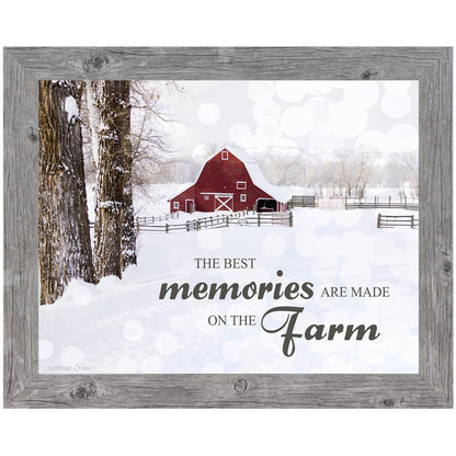 10x8" 1" Frame With Easel Back / Grey