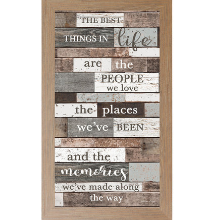 The Best Things in Life – Vertical Inspirational Framed Wall Art | SSA1599