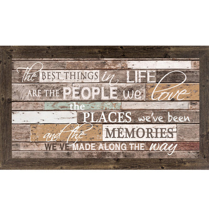 The Best Things in Life – Warm Neutral Framed Wall Art | Inspirational Quote Decor (SS1551) - Summer Snow Art