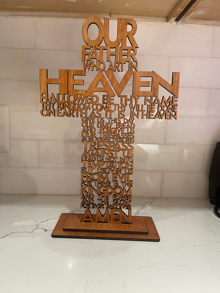 Our Father Wood Cross