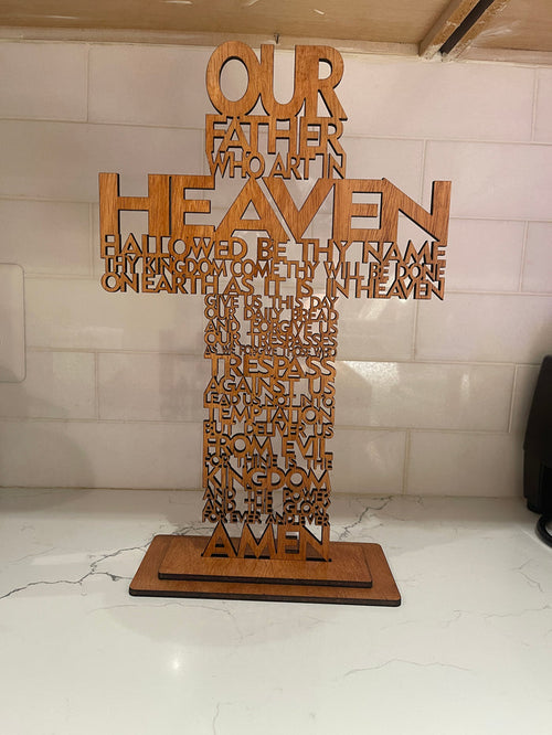 Our Father Wood Cross