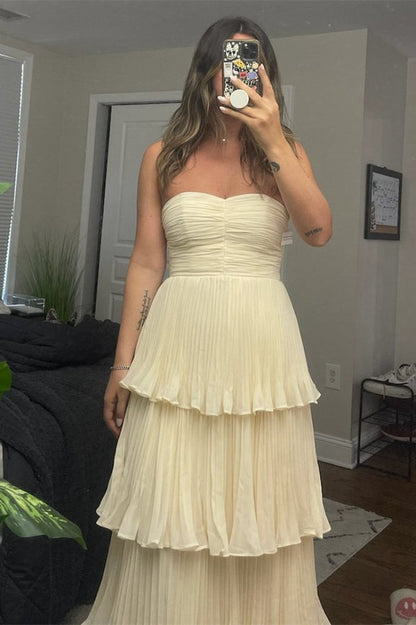 Emerald Green Chiffon Ruffles Long Party Dress