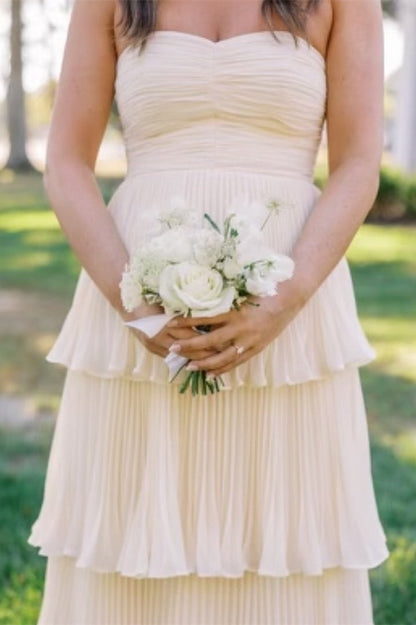 Emerald Green Chiffon Ruffles Long Party Dress