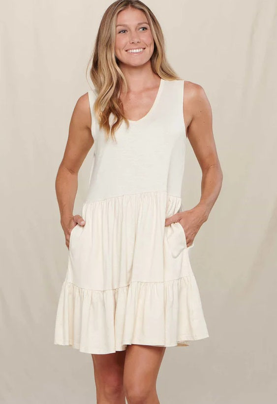 TOAD&CO MARLEY TIERED SLEEVELESS WOMENS DRESS