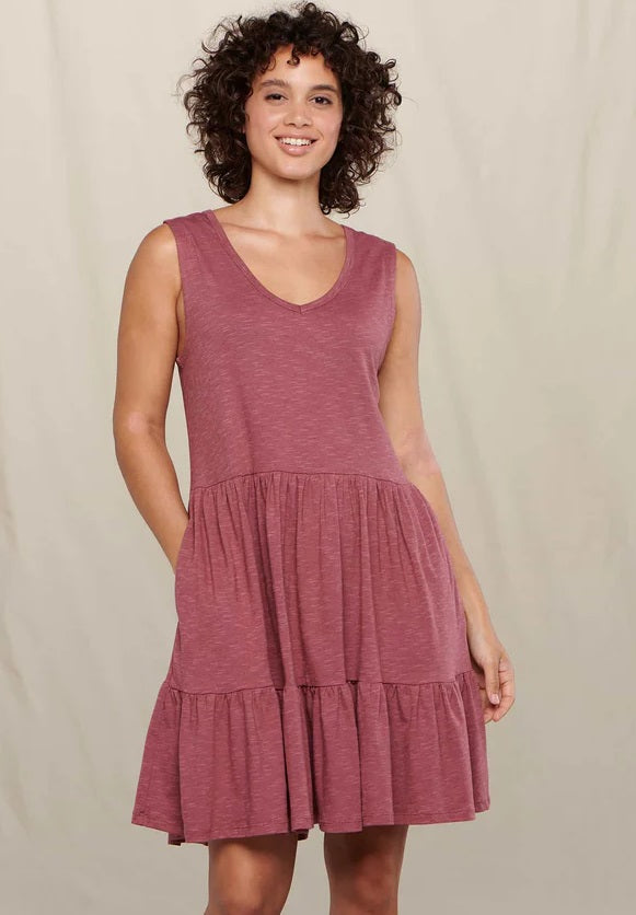 TOAD&CO MARLEY TIERED SLEEVELESS WOMENS DRESS