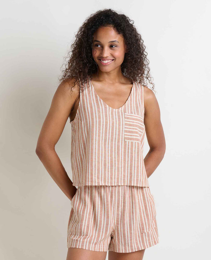 TOAD&CO TAJ HEMP BUTTON BACK TANK WOMENS TANK TOP