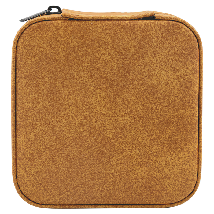 Travel Jewelry Box – Laserable Leatherette | 4" x 4"