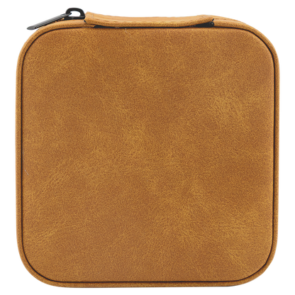 Travel Jewelry Box – Laserable Leatherette | 4" x 4"