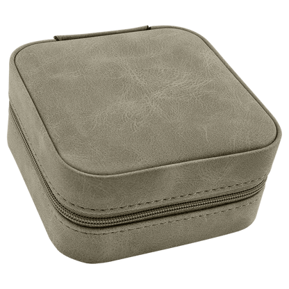 Travel Jewelry Box – Laserable Leatherette | 4" x 4"