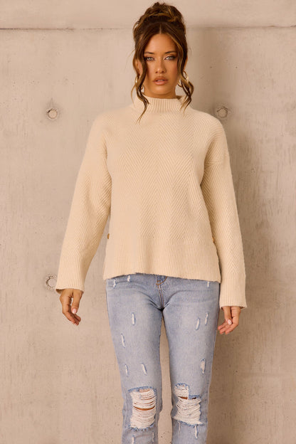 Washed Ashore Knit Sweater - Bone