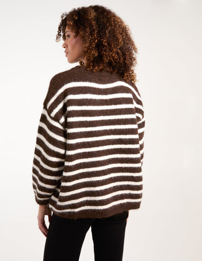Soft Knit Round Neck Stripe Jumper