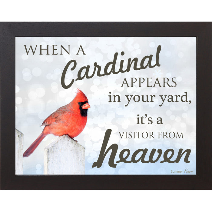 When a Cardinal Appears – Cardinal Remembrance Framed Wall Art | Spiritual Comfort Decor (SS9718) - Summer Snow Art