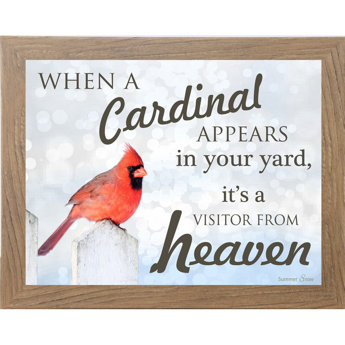 When a Cardinal Appears – Cardinal Remembrance Framed Wall Art | Spiritual Comfort Decor (SS9718) - Summer Snow Art
