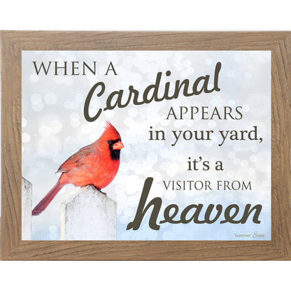 When a Cardinal Appears – Cardinal Remembrance Framed Wall Art | Spiritual Comfort Decor (SS9718) - Summer Snow Art