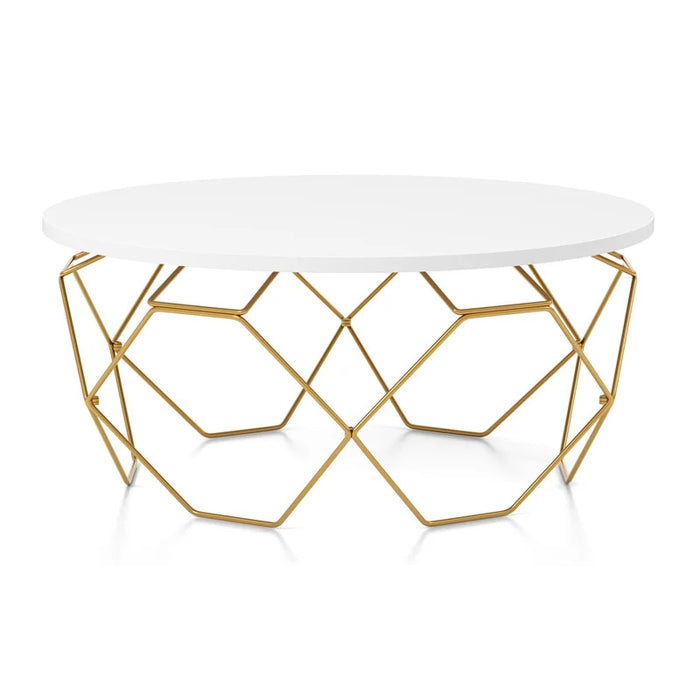 Wire Frame Gold Coffee Table